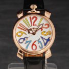 Stylish rainbow color large numbers unisex watch