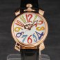 Stylish rainbow color large numbers unisex watch