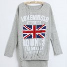 Causal Round Collar Union Jack T-Shirt