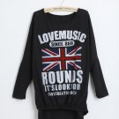 Causal Round Collar Union Jack T-Shirt