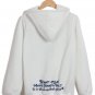 Letters Print Fleece Hooded Coat Sweater