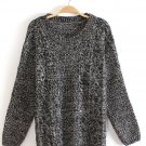 Knitted loose pullover sweater