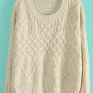 Knitted loose pullover sweater