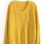 Knitted loose pullover sweater