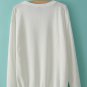 Bat print loose pullover sweater