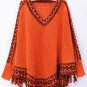 Tassel knitted loose pullover sweater