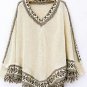 Tassel knitted loose pullover sweater