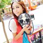 Mini Skull Pattern Heart Shape Eyes Shoulder