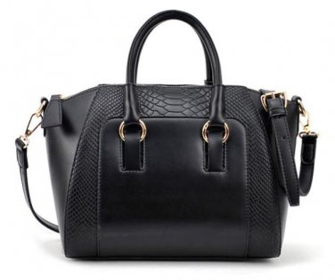 Reptile imprint stylish shoulder handbag