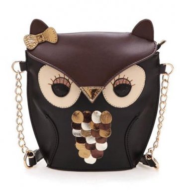 Stylish owl shape shoulder handbag