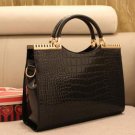 Reptile imprint stylish shoulder handbag
