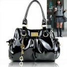 Elegant bright dark shoulder handbag