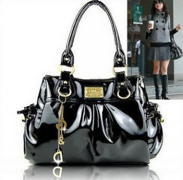 Elegant bright dark shoulder handbag