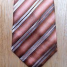 Striped Kenneth Cole New York Silk Necktie - Peach, Lavender