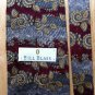 Floral Design Bill Blass Silk Necktie - Maroon, Gold