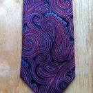 Floral Design Nautica Silk Necktie - Maroon, Navy Blue