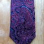 Floral Design Nautica Silk Necktie - Maroon, Navy Blue