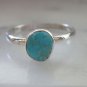 Rare Spide Web Lone Mountain Turquoise Sterling Silver Southwestern  Ring Size 7.75