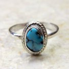 Rare Spide Web Lone Mountain Turquoise 925 Sterling Silver Southwestern  Ring