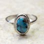 Rare Spide Web Lone Mountain Turquoise 925 Sterling Silver Southwestern  Ring