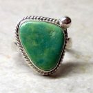 Rare Gem Lime Green Turquoise 925 Sterling Silver Southwestern Cabochon Ring