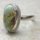 Royston Turquoise Stone 925 Sterling Silver Southwestern Cabochon Ring Sz 8