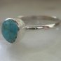 Rare Spide Web Lone Mountain Turquoise Sterling Silver Southwestern  Ring Size 7.75