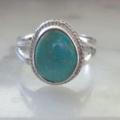 New Turquoise 925 Sterling Silver Southwestern Sky Blue Cabochon Ring Size 7