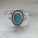 Turquoise 925 Sterling Silver Southwestern Sleeping Beauty Cabochon Ring Sz 8.5