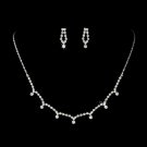 Gorgeous Bridal Prom Crystal Necklace Earrings Set Vintage Chic Necklace