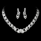 Gorgeous Bridal Prom Crystal Jewelry Set Elegant Pearl Necklace