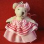 Adorable Teddy Bear Cell Phone/Purse Accessory Charm Pink with flowers