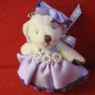 Adorable Teddy Bear Cell Phone/Purse Accessory Charm Purple with Pearls