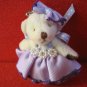Adorable Teddy Bear Cell Phone/Purse Accessory Charm Purple with Pearls