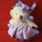 Adorable Teddy Bear Cell Phone/Purse Accessory Charm Purple with Pearls