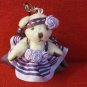 Adorable Teddy Bear Cell Phone/Purse Accessory Charm Purple