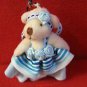 Adorable Teddy Bear Cell Phone/Purse Accessory Charm Blue