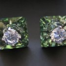 Fashion Jewelry Brilliant  Elegant Crystal Rhinestones stud Earrings Green