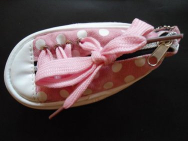 Portable Cute Shoe Shape Coin Bag Pink New Free Shipping