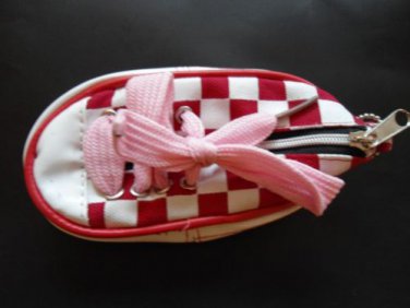 Portable Cute Shoe Shape Coin Bag Red  New Free Shipping
