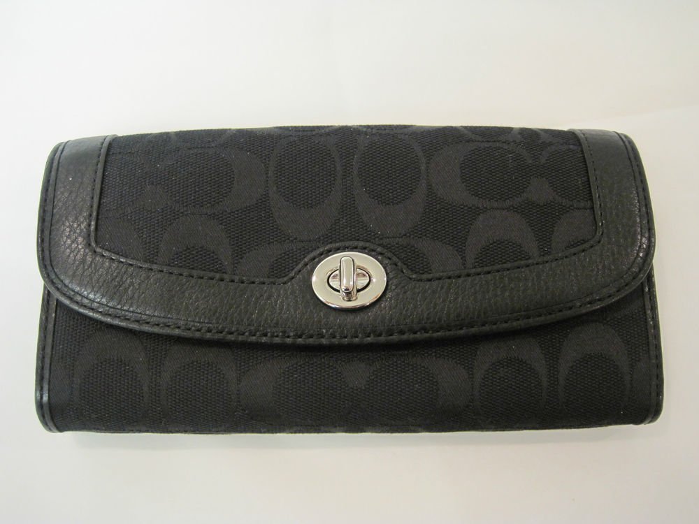 COACH Park Signature Turnlock Slim Envelope Wallet F49165