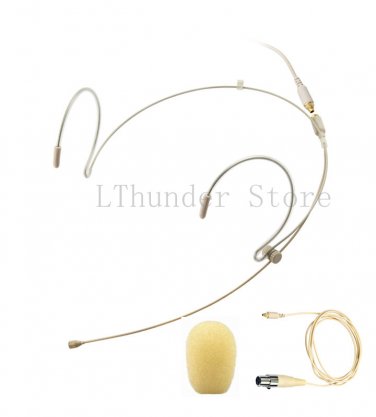 Pro Capacitance Headset Microphone for AKG Samson Wireless Transmitter XLR 3Pin Mic Free Shipping