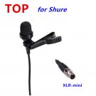 Pro Lapel Capacitance Microphone for Shure Wireless Transmitter XLR Mini Mic Free Shipping