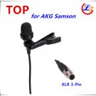Pro Lapel Capacitance Microphone for AKG Samson Wireless Transmitter XLR Mini Mic Free Shipping