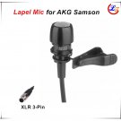 Lapel Condenser Microphone Lavalier Microfone for AKG Samson Wireless Transmitter System XLR 3Pin