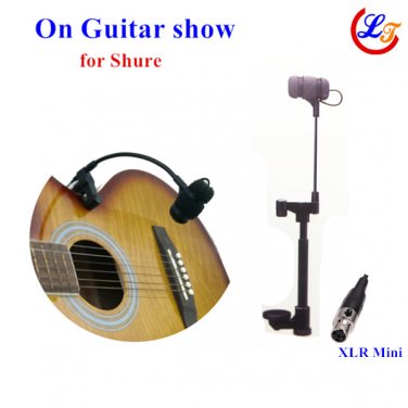 Pro Music Instruments Guitar Microphone Detachable for Shure Wirelss Transmitter XLR Mini
