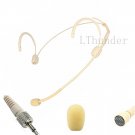 Beige Headset Microphone Headworn Condenser Microfone for Sennheiser Wireless TRS 3.5mm
