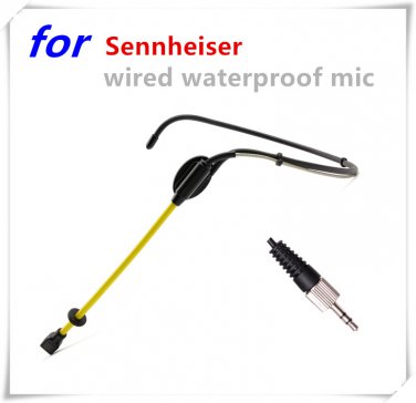 New Condenser Mic  Waterproof Headset Sport Microphone for Sennheiser Wireless System TRS 3.5mm