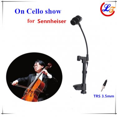 Lapel Condenser Viola Violin Microphone Instrument Mic for Sennheiser Wireless System TRS 3.5mm