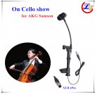 Lapel Instrument Cello Microphone for AKG Samson Wireless System 125mm to 145mm Thickness XLR 3Pin